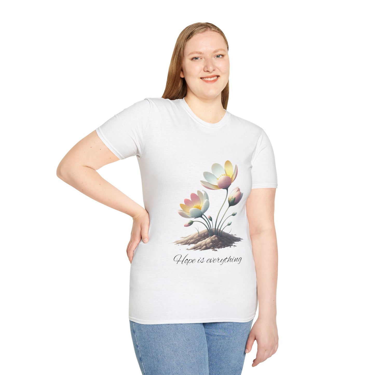 Hope-themed Softstyle T-Shirt - Pastel Colored Unisex Shirt