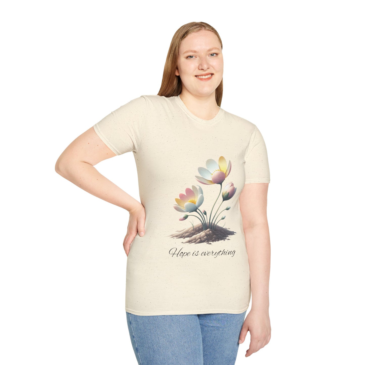 Hope-themed Softstyle T-Shirt - Pastel Colored Unisex Shirt