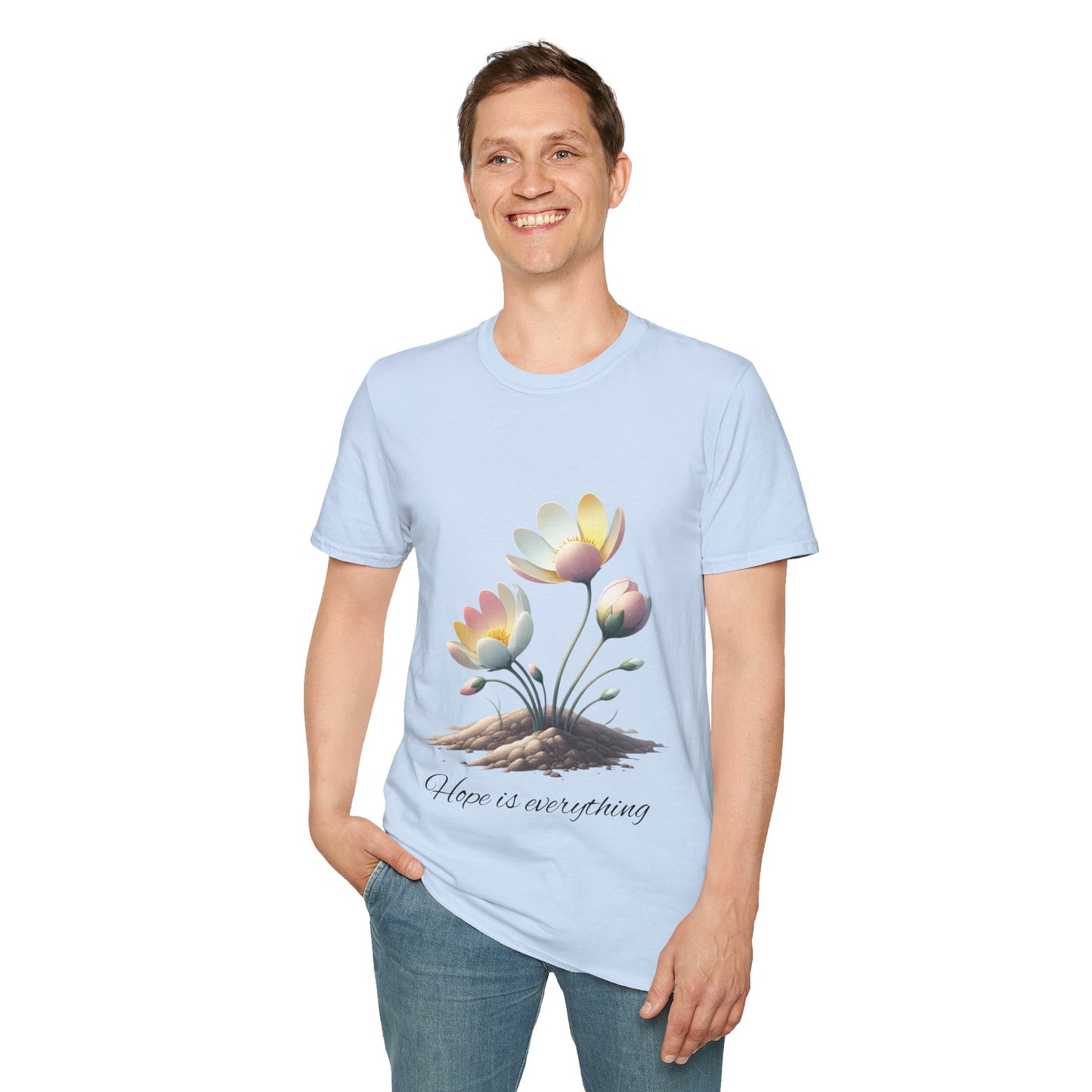 Hope-themed Softstyle T-Shirt - Pastel Colored Unisex Shirt